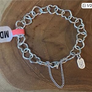 James Avery Silver Heart Link Bracelet